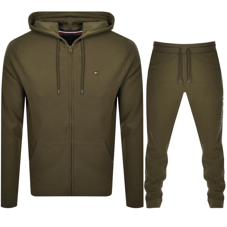 Alternative Image for ProductTommy Hilfiger Lounge Hooded Tracksuit Army Green1